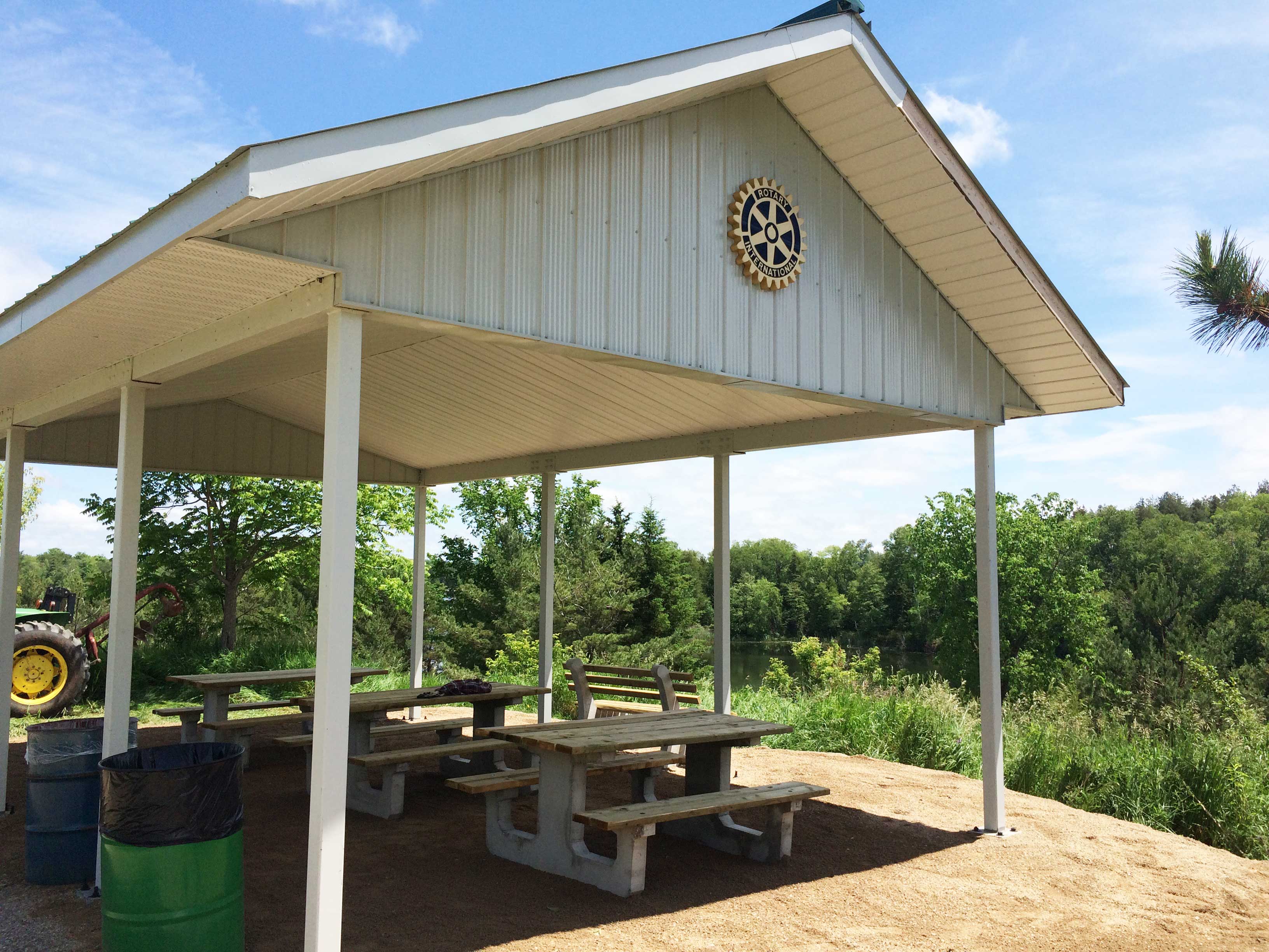 Rotary Gazebo, ready for visitors.