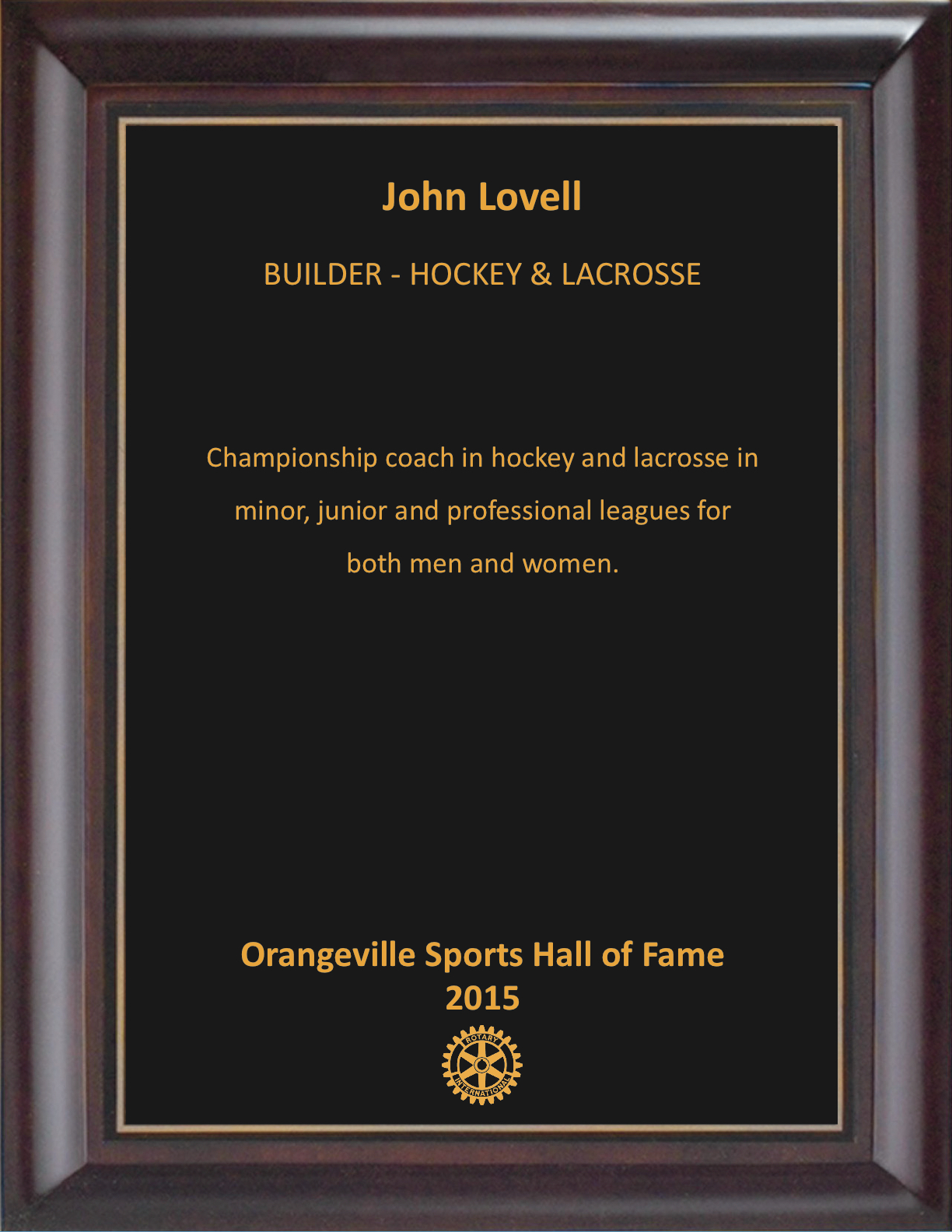John Lovell 2015 Inductee