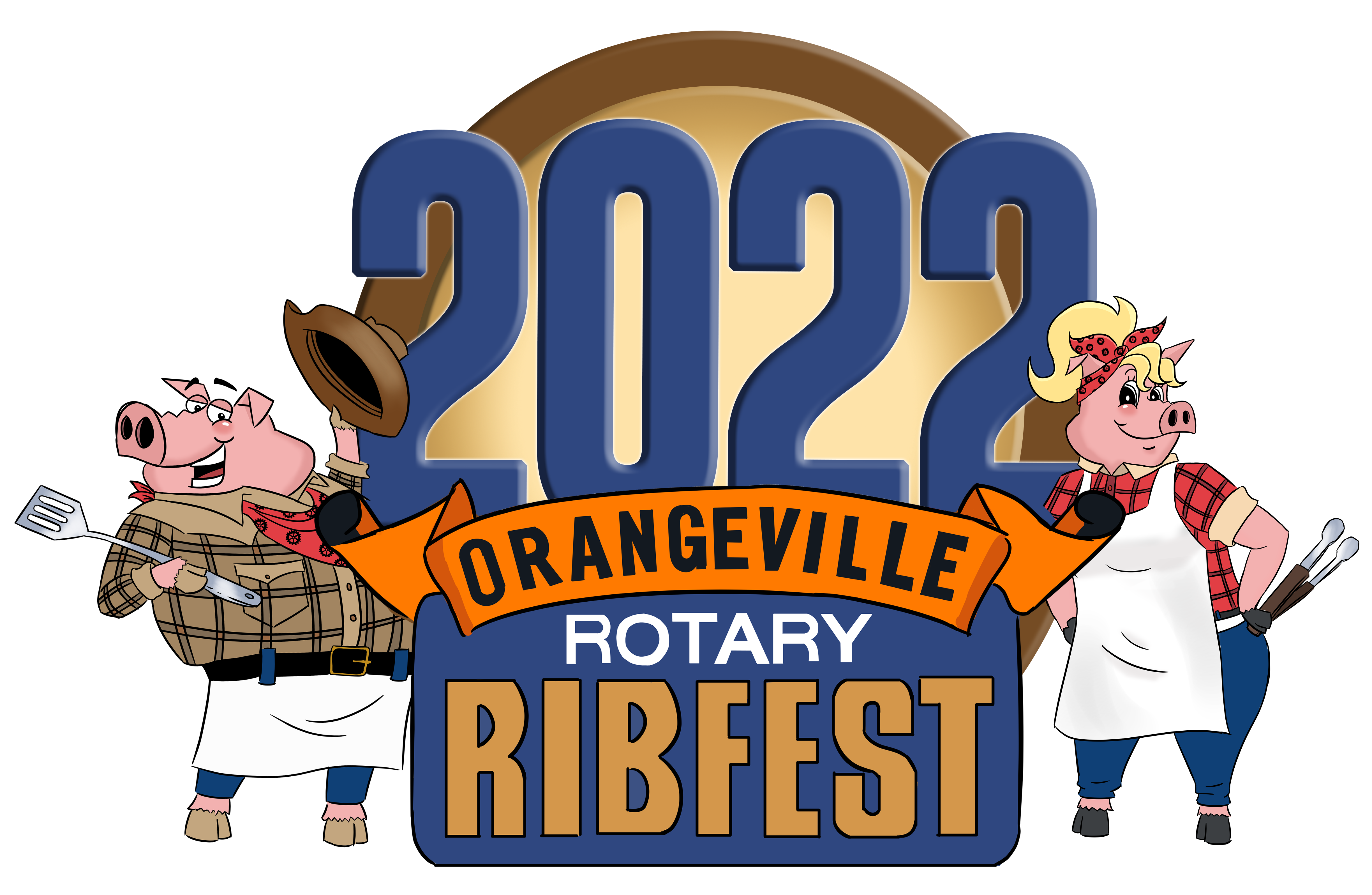 2022 Orangeville Rotary Ribfest logo