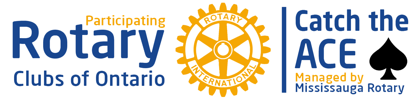 Rotary Clubs of Ontario Catch the Ace Raffle logo