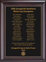 1996 Orangeville Northmen 2012 Hall of Fame Plaque